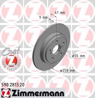 Тормозной диск Otto Zimmermann 590.2813.20