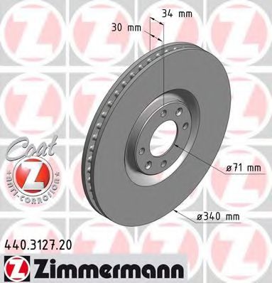 Тормозной диск Otto Zimmermann 440.3127.20