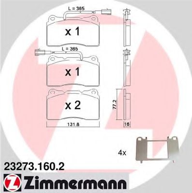 Тормозные колодки Otto Zimmermann 23273.160.2