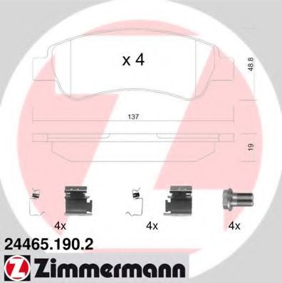 Тормозные колодки Otto Zimmermann 24465.190.2