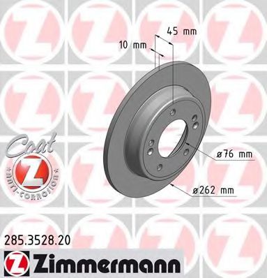 Тормозной диск Otto Zimmermann 285.3528.20