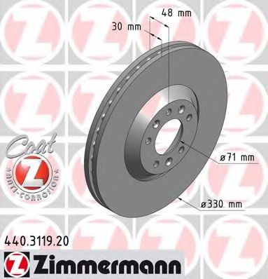 Тормозной диск Otto Zimmermann 440.3119.20