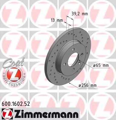Тормозной диск Otto Zimmermann 600.1602.52