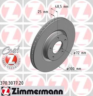 Тормозной диск Otto Zimmermann 370.3077.20