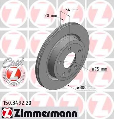 Тормозной диск Otto Zimmermann 150.3492.20