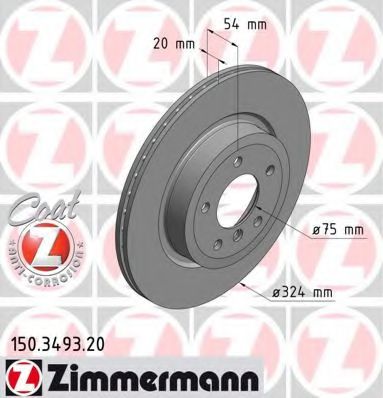 Тормозной диск Otto Zimmermann 150.3493.20