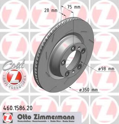 Тормозной диск Otto Zimmermann 460.1587.20