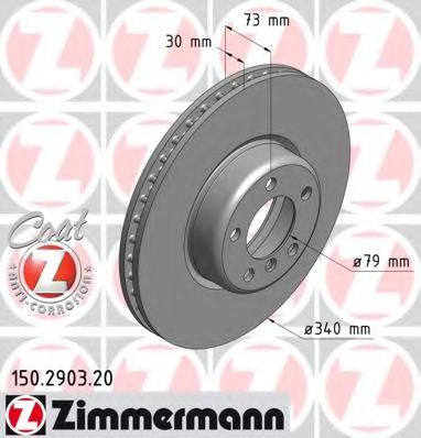 Тормозной диск Otto Zimmermann 150.2903.20