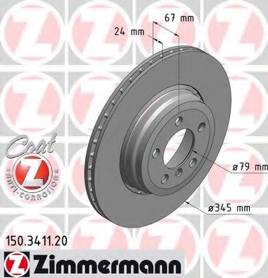 Тормозной диск Otto Zimmermann 150.3411.20
