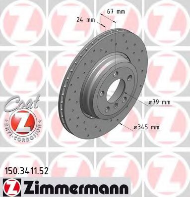 Тормозной диск Otto Zimmermann 150.3411.52
