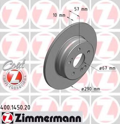 Тормозной диск Otto Zimmermann 400.1450.20