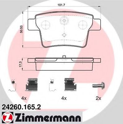 Тормозные колодки Otto Zimmermann 24260.165.2