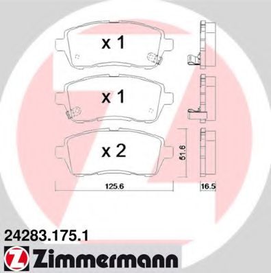 Тормозные колодки Otto Zimmermann 24283.175.1