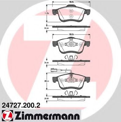 Тормозные колодки Otto Zimmermann 24727.200.2