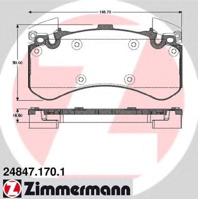 Тормозные колодки Otto Zimmermann 24847.170.1
