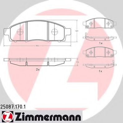 Тормозные колодки Otto Zimmermann 25087.170.1