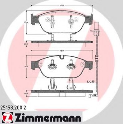 Тормозные колодки Otto Zimmermann 25158.200.2