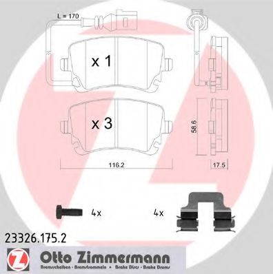 Тормозные колодки Otto Zimmermann 23326.175.2