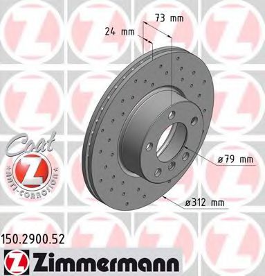 Тормозной диск Otto Zimmermann 150.2900.52