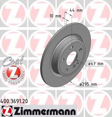 Тормозной диск Otto Zimmermann 400.3691.20