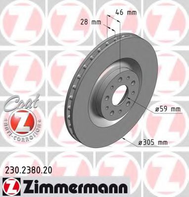 Тормозной диск Otto Zimmermann 230.2380.20