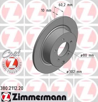Тормозной диск Otto Zimmermann 380.2112.20