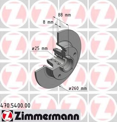 Тормозной диск Otto Zimmermann 470.5400.00