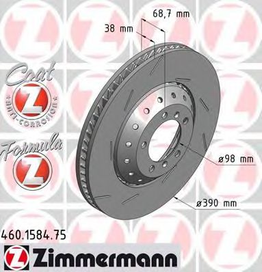 Тормозной диск Otto Zimmermann 460.1584.75