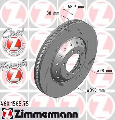 Тормозной диск Otto Zimmermann 460.1585.75