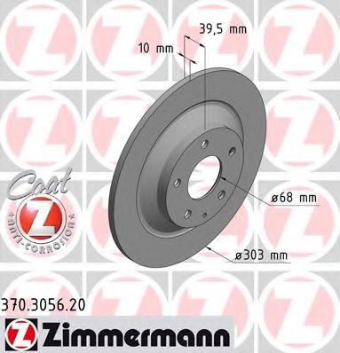 Тормозной диск Otto Zimmermann 370.3056.20