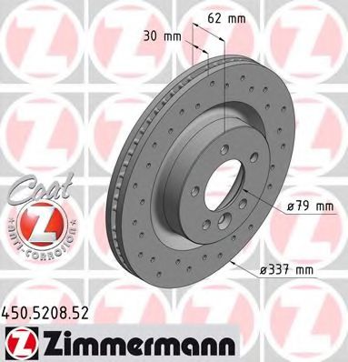 Тормозной диск Otto Zimmermann 450.5208.52