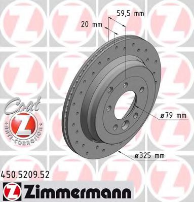 Тормозной диск Otto Zimmermann 450.5209.52