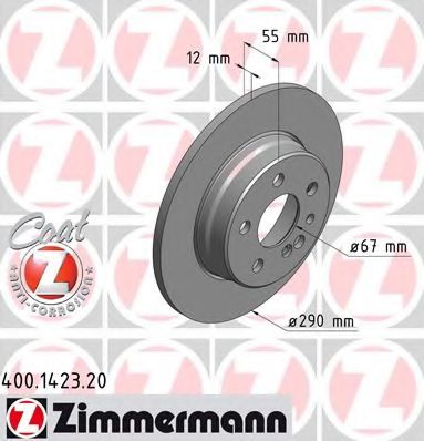 Тормозной диск Otto Zimmermann 400.1423.20