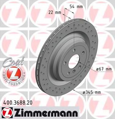 Тормозной диск Otto Zimmermann 400.3688.20