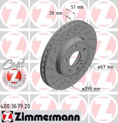 Тормозной диск Otto Zimmermann 400.3679.20