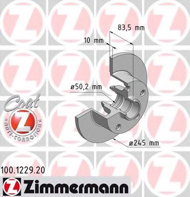 Тормозной диск Otto Zimmermann 100.1229.20