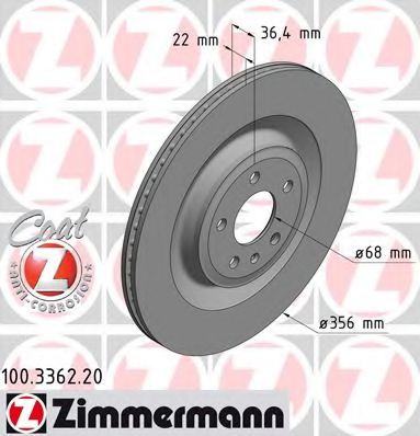 Тормозной диск Otto Zimmermann 100.3362.20