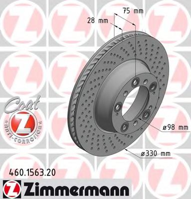 Тормозной диск Otto Zimmermann 460.1563.20