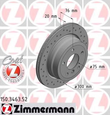 Тормозной диск Otto Zimmermann 150.3463.52