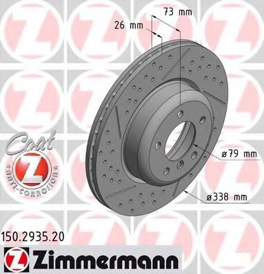 Тормозной диск Otto Zimmermann 150.2935.20