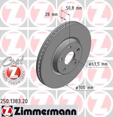 Тормозной диск Otto Zimmermann 250.1383.20