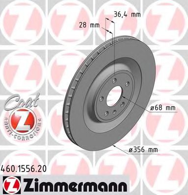 Тормозной диск Otto Zimmermann 460.1556.20