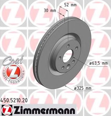 Тормозной диск Otto Zimmermann 450.5210.20