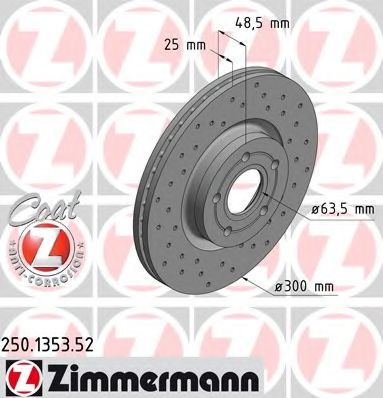 Тормозной диск Otto Zimmermann 250.1353.52