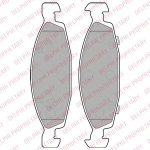 Тормозные колодки DELPHI LP1557