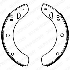 Тормозные колодки барабанные delphi LS1018