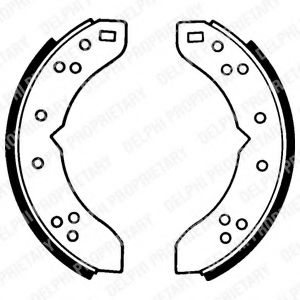 Тормозные колодки барабанные DELPHI LS1032