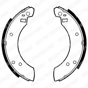 Тормозные колодки барабанные DELPHI LS1232