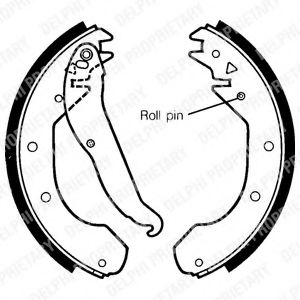 Тормозные колодки барабанные DELPHI LS1297