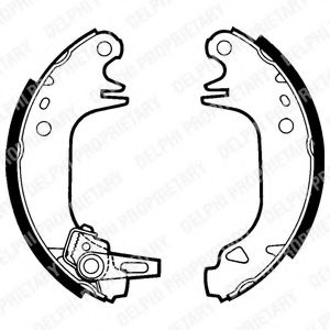 Тормозные колодки барабанные DELPHI LS1382